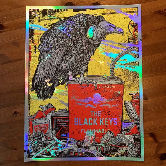 Foil Variant the Black Keys Cleveland Ohio Gigposter Poster Print