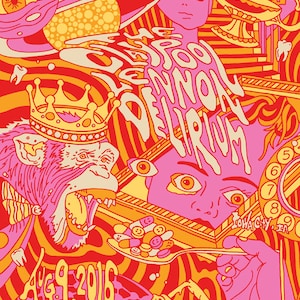 LES CLAYPOOL rare signed gig poster by artist Adam Turkel Florida St Petersburg Florida The State Theatre PRIMUS Oysterhead Lennon Delirium