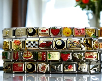 Italian Charm Bracelet, Mystery Vintage Italian Charms Bracelets, Custom Italian Charms, Y2K Italian Charms, Y2K Bracelet, 90s Y2K Bracelet