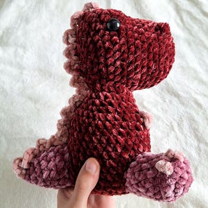 Dino Plushie Crochet Trex Amigurumi Stuffed Dinosaur Toy Handmade Plush Tyrannosaurus Rex Dino Lover Gift