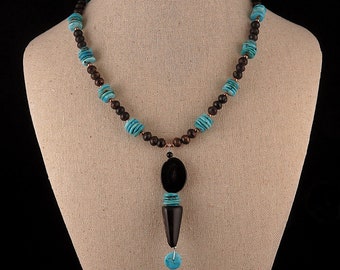 Antler and Turquoise Necklace