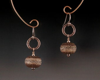 Artisan Lampwork Hill Tribe Silver Earrings