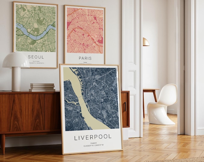 Custom Map Prints Any Location with 3 for 2 Offer - City Print City Map Bundle Travel Poster Personalized Map Location Wall Art Wedding Gift