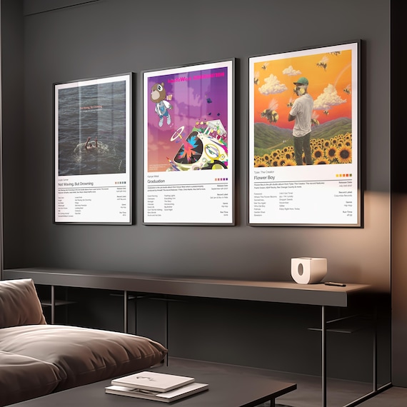 Set of 3 Custom Album Poster Wall Art Home Decor Custom Music Gift Album Cover Choose Your Own Album Personalized Print