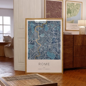 Set of 3 Custom City Map Prints: Personalized Travel Poster Wall Art image 5