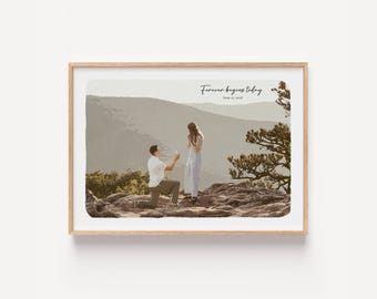 Personalized Watercolor Couple Portrait from Photo, Illustrated Wedding Portrait, Custom Anniversary Gift for Husband, Wife Engagement Gift