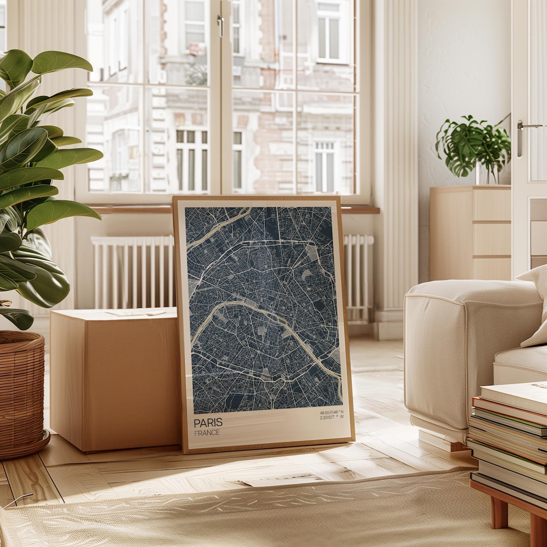 Custom Map Wall Art - City Print City Map Bundle Travel Poster ...
