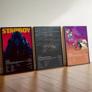 Set of 3 Custom Album Poster Wall Art Home Decor Custom Music Gift Album Cover Choose Your Own Album Personalized Print