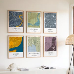 Mapas personalizados para qualquer local com oferta de 3 por 2 - Pacote de mapas da cidade com impressão da cidade, pôster de viagem, mapa personalizado, localização, arte de parede, presente de casamento