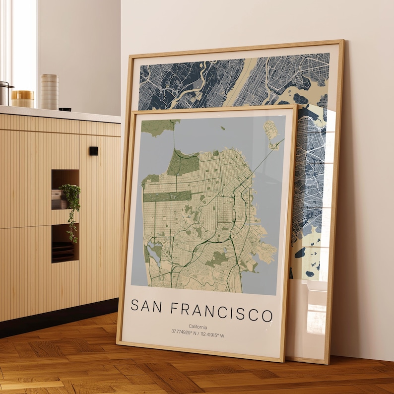 Set of 3 Custom City Map Prints: Personalized Travel Poster Wall Art image 2