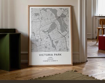Personalized Couple Map Print - Engagement Present, Valentine's Day Gift - 6 Different Designs