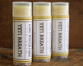 Yeti Breath Lip Balm - One Tube Beeswax Shea Cocoa Butter Jojoba