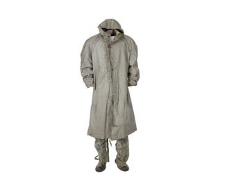 Vintage Polish Army NBC Suit Set, Olive Green Military Surplus, Cold War Collectible