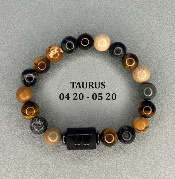Taurus Zodiac Sign Constellation Charm Bracelet Women Men Tiger