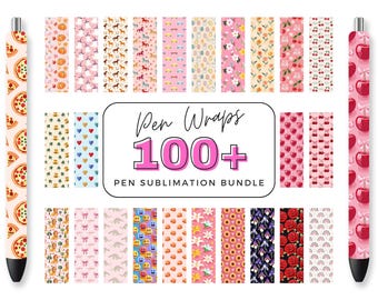 Pen Wraps Bundle: 100+ Sublimation Designs (Digital Download)