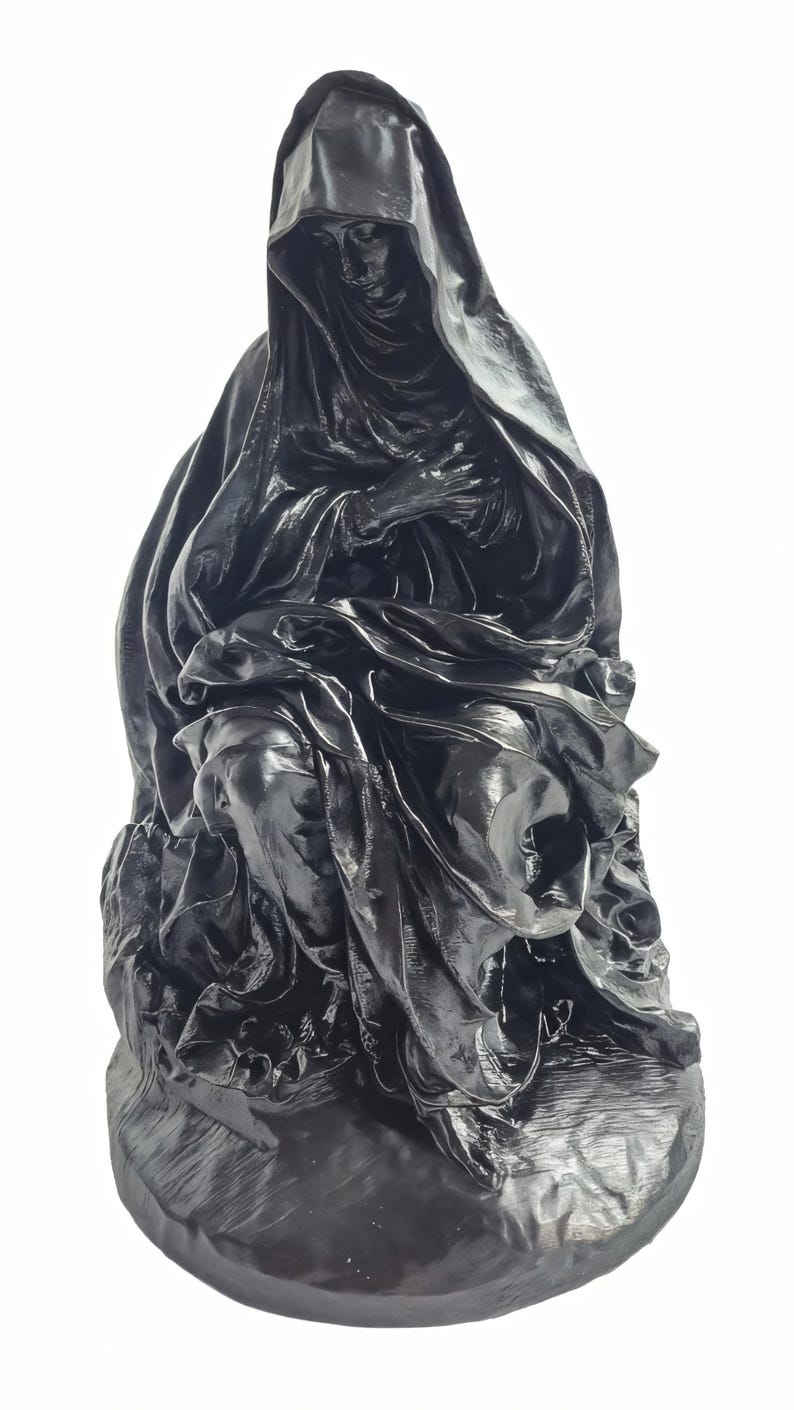 Mater Dolorosa Sculpture: Seated Virgin Mary of Sorrows - Etsy