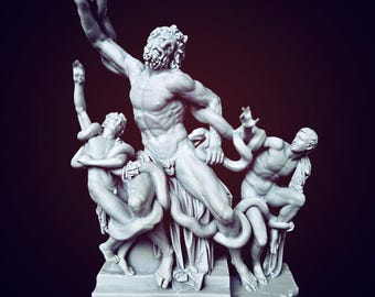 Laokoon und seine Söhne Skulptur. Klassische Griechische Statue. Antikes Kunst-Dekor. vatikanische Museen