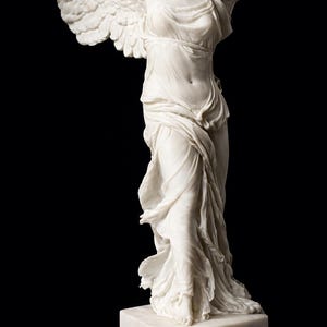Winged Victory of Samothrace Statue - Greek Goddess Sculpture, Alabaster Art, Museum Replica, Home Decor
