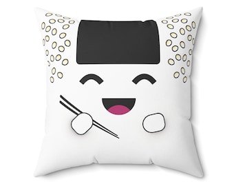 Decorative Pillow, Sushi Pillow, Onigiri Pillow, Food Pillow, Throw Pillow, Cute Pillow, Kids Room, Nursery, Dorm, Children's Toy, Toys