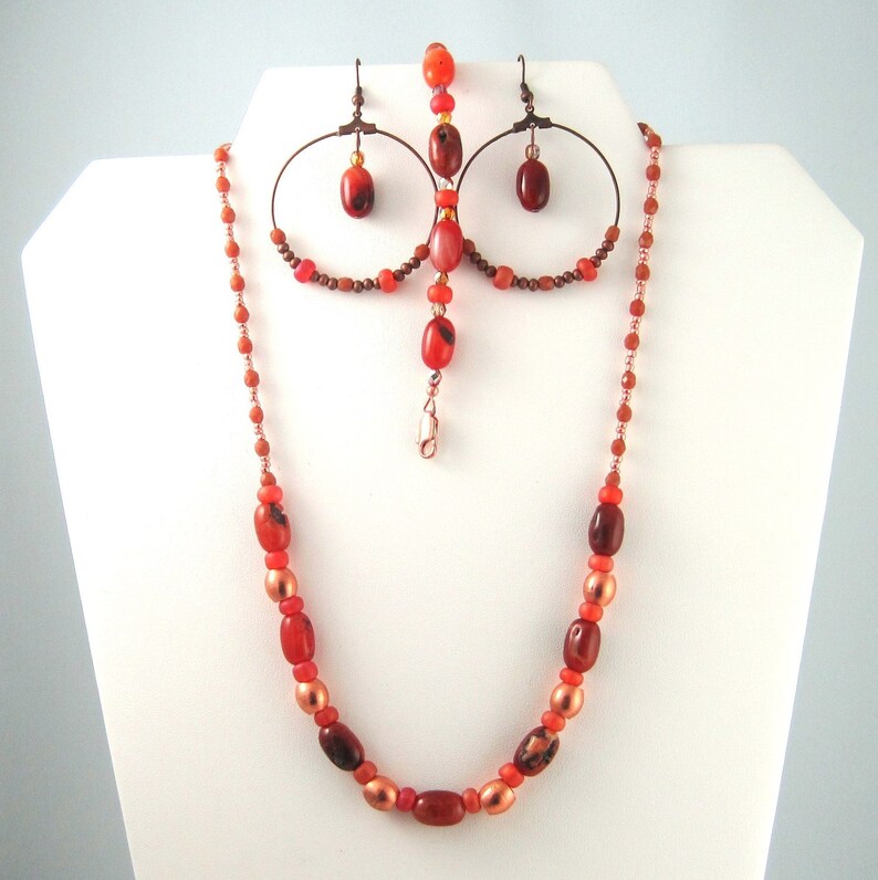 jewelry gifts for her rust burnt orange reddish beaded clasp bracelet Carnelian gemstone bracelet for women