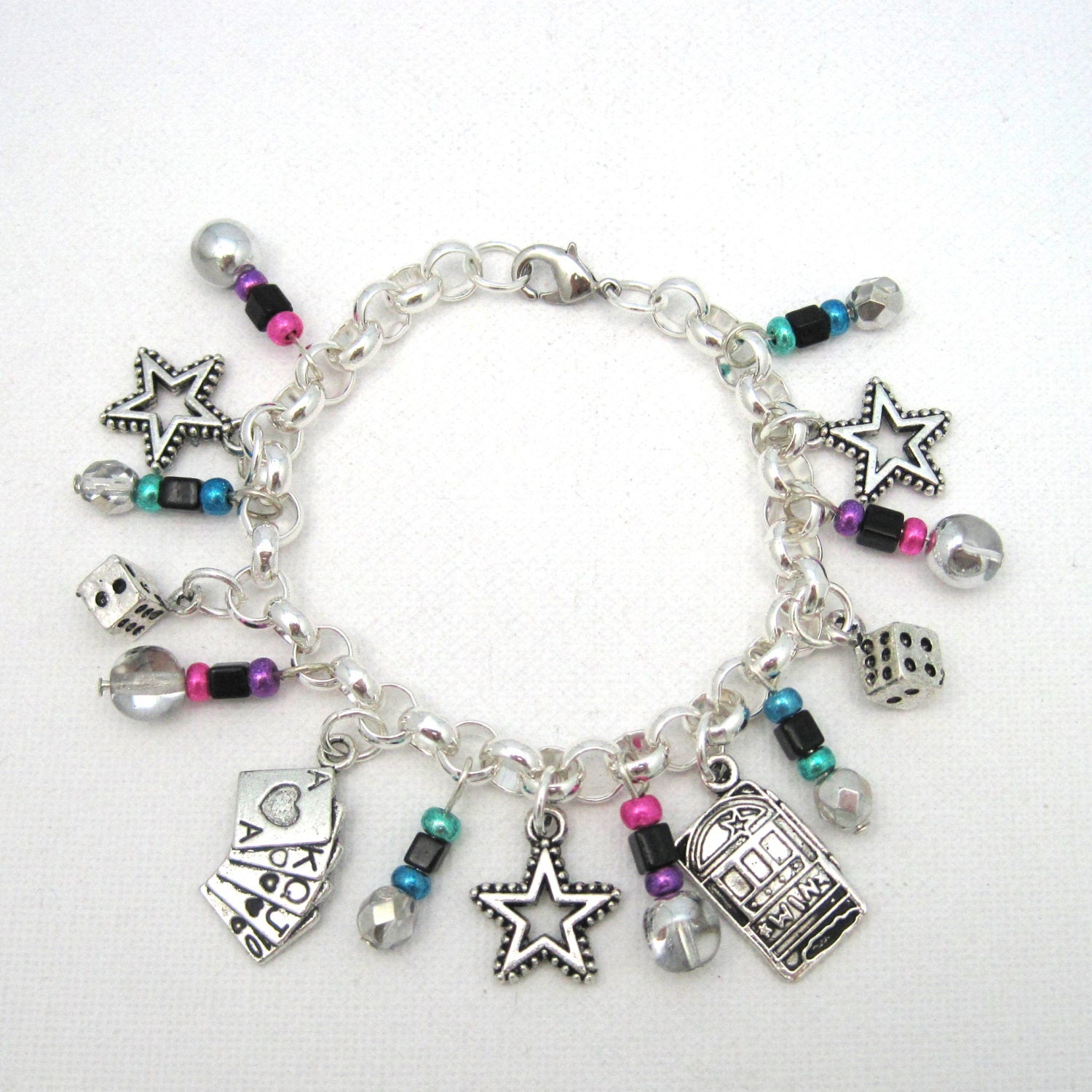 Casino jewelry Las Vegas Bracelet Gambling Gift Lucky Etsy