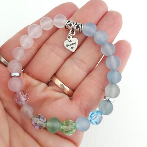 Colourful beaded bracelets | gemstone & crystal boho stackable stretch bracelets | rainbow pastel pride | OOAK hamdmade jewelry gift Bild 11