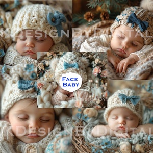 So Cute baby Newborn Digital Photography Backdrop,Baby Face Insertion Digital Background, Add Face Digital Composite Photo,PNG,photoshop.