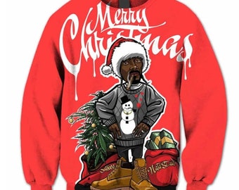 Snoop Dogg Merry Christmas 3D All Over Print Crewneck Pullover Sweatshirts hipster grappige streetwear trui unisex