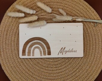 Children's cutting board with personalized engraving | Custom engraving | Rainbow | Gift | Birthday | Child's cutting board | Birthday | Christening | Mom