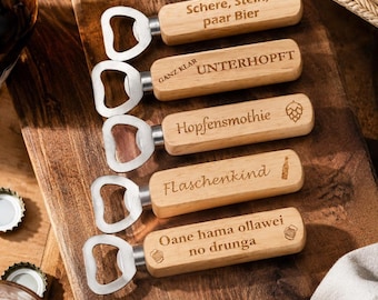 Personalized wooden bottle opener with engraving | Beer opener gift for men | Father's Day |