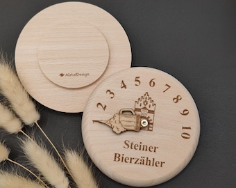Schlossbrauerei Stein Stoana Steiner beer mat beer counter wood wasp protection gift Father's Day beer garden grandpa father uncle fly protection