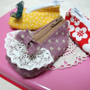 PDF Sewing Pattern Cute Baby Shoe Zippered Coin Purse with Bow Tutorials image 1