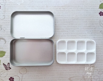 Plein Air Watercolor Palette, Watercolor Travel Palette, Urban Sketcher Palette, Altoid Tin Watercolor Palette with 8 Wells