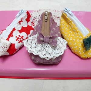 PDF Sewing Pattern Cute Baby Shoe Zippered Coin Purse with Bow Tutorials image 3