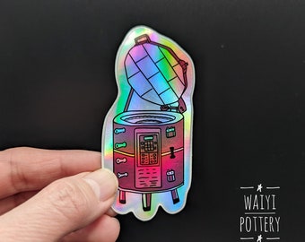 Holographic Skutt Kiln Stickers, Pottery Kiln Sticker, Potters Gift Idea, Laptop Sticker, Vinyl Sticker, Free Shipping