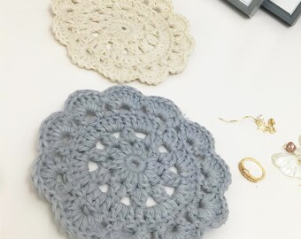 Handmade Crochet Cotton Coasters Crochet Coasters Set