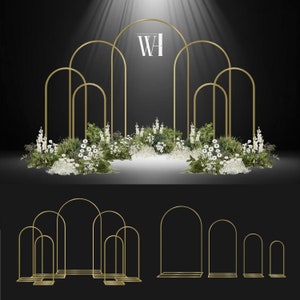 Wedding backdrop mockup template.