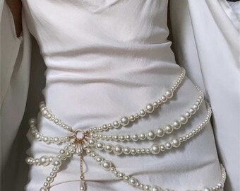 Pearl waist chain