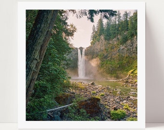 Snoqualmie Falls Photo, PNW Waterfall Print, Washington State Photography, Pacific Northwest Decor