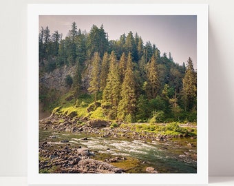 Snoqualmie River Print, PNW Landscape Photo, Film Photography, Pacific Northwest Decor