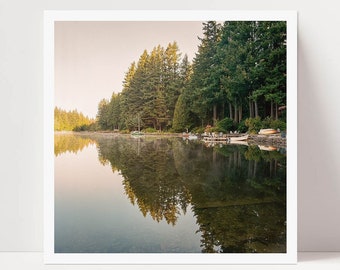 Lake Reflections Photo, PNW Landscape Print
