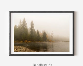 PNW Photography, Moody River Landscape Print, Washington State Art