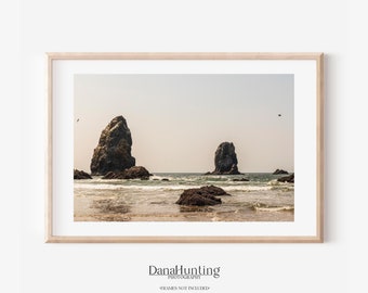 Cannon Beach Sea Stack Photo, Oregon Coast Photography, Pacific Ocean Seascape Print, West Coast Wall Art