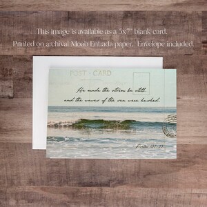 Psalm 107 Scripture Art, Bible Verse Collage Wall Art, Ocean Wave Photo image 6