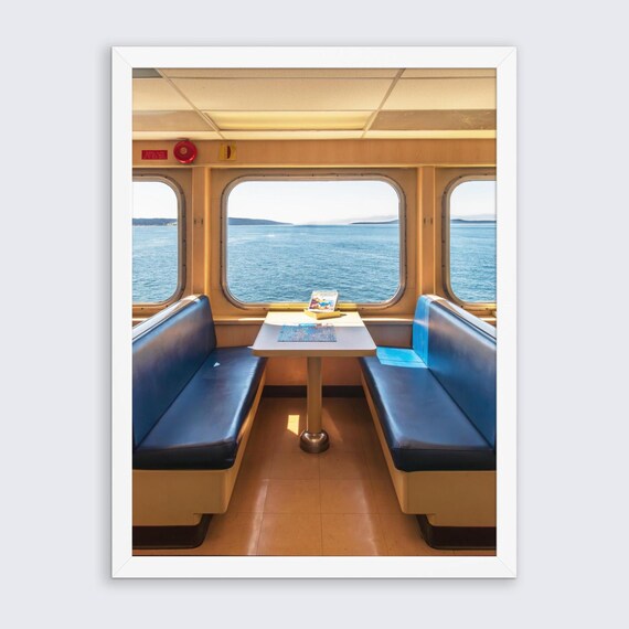 Seattle Ferry Boat Photo Print, PNW Wall Art