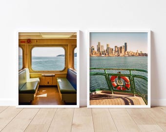Seattle Art Print Set, Washington State Ferry Photos, PNW Film Photography