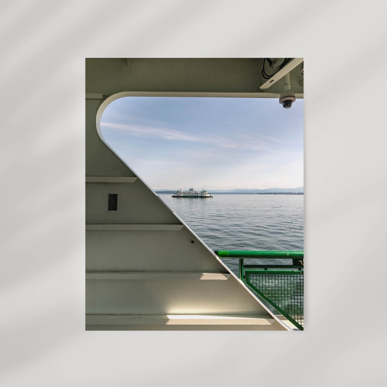 Washington State Ferry Photo, Seattle Art Print, PNW Photography, Pacific Northwest Gifts image 2