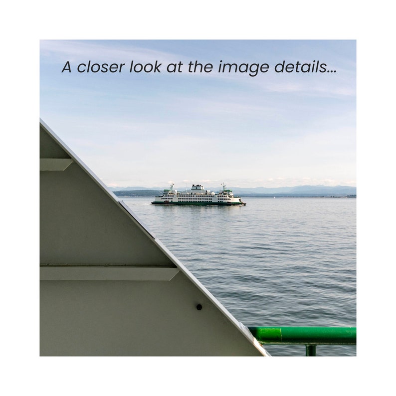 Washington State Ferry Photo, Seattle Art Print, PNW Photography, Pacific Northwest Gifts image 4