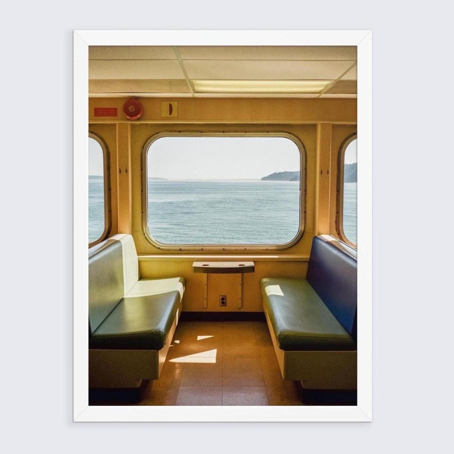 Seattle Ferry Boat Framed Print, Washington Ferry Photo, PNW Wall Art