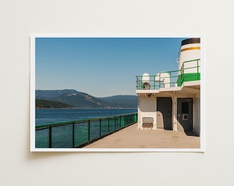 San Juan Islands Ferry Photo, Pacific Northwest Art (Framed or Unframed)